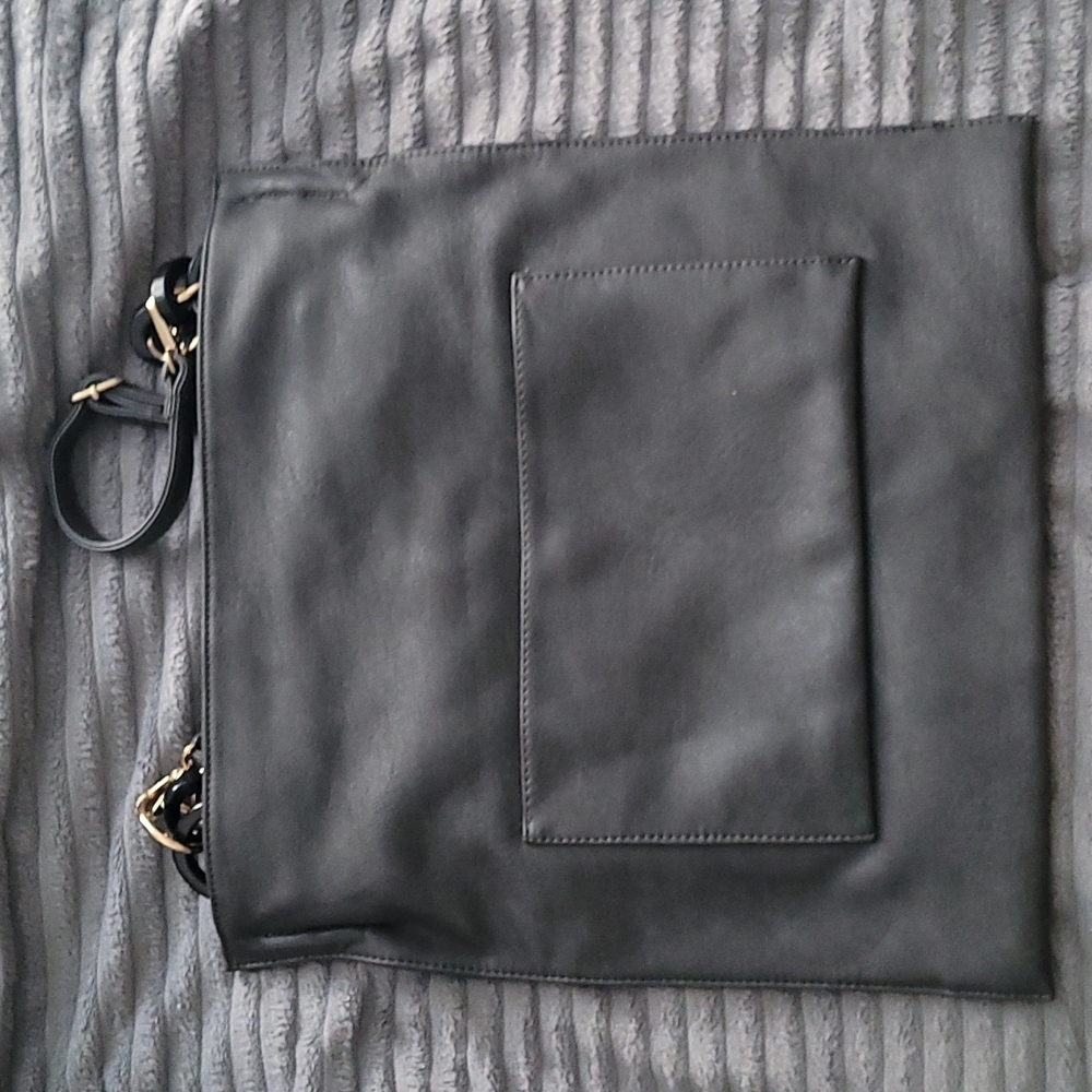 Grey fauxleather Tote